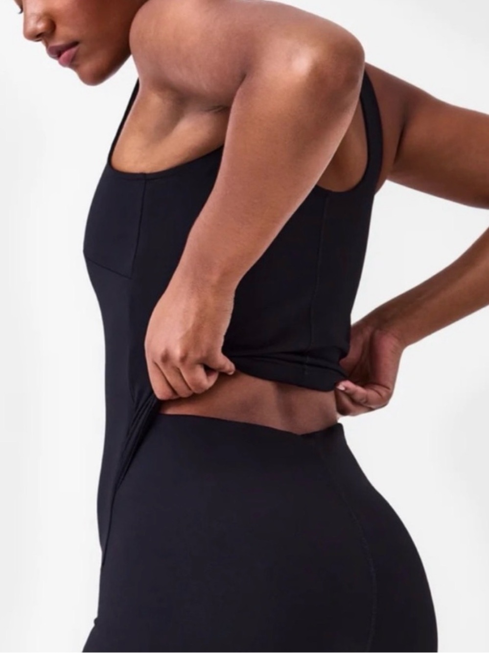 SPANX BOOTY BOOST Black Square-Neck Jumpsuit - Picture 2 of 6